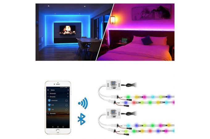 Огонек OG-LDL30-1 LED контроллер DC 12-24В (Wi-Fi, 2*RGB, 2*3PIN)