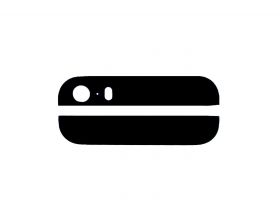 Стеклянные вставки задней панели для iPhone 5 (черный)