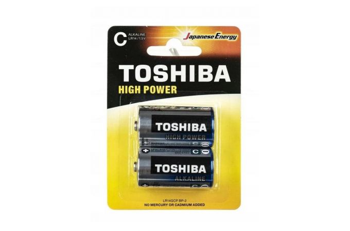 Батарейка алкалиновая Toshiba LR14/2BL (цена за блистер 2 шт)