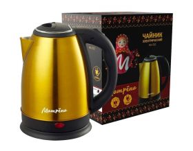 Чайник МАТРЁНА MA-002 стальной желтый 1500 Вт, 1,8 л