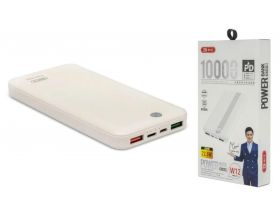 Универсальный дополнительный аккумулятор Power Bank BYZ Power Bank W12 (10000 mAh) (белый)