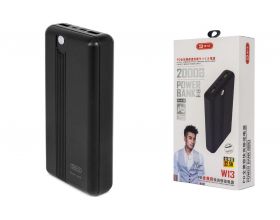 Универсальный дополнительный аккумулятор Power Bank BYZ Power Bank W13 (20000 mAh) (черный)