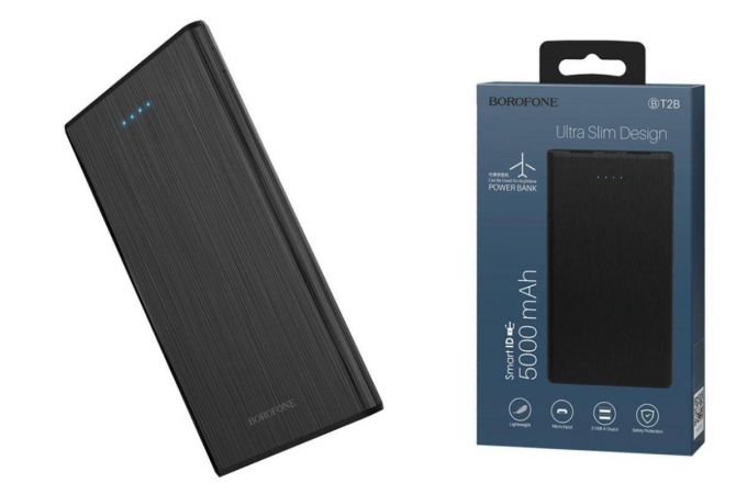 Универсальный дополнительный аккумулятор Power Bank BORO0FONE BT2B (5000 mAh) (черный)