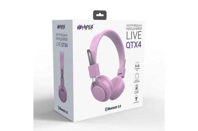 Наушники мониторные беспроводные Hiper Live QTX4 (розовый)