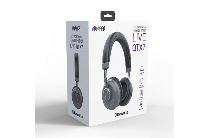 Наушники мониторные беспроводные Hiper Live QTX7 (серый)