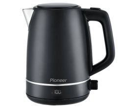 Чайник PIONEER KE568M черный 2200Вт, 1,7л, STRIX, нерж, выбор температуры
