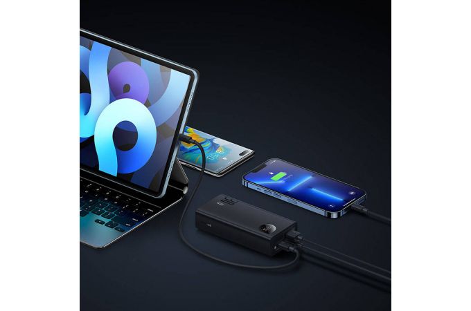 Универсальный дополнительный аккумулятор Power Bank BASEUS Adaman2 Digital Display Fast Charge 30W Overseas Edition, 3A, 10000 мАч (черный)