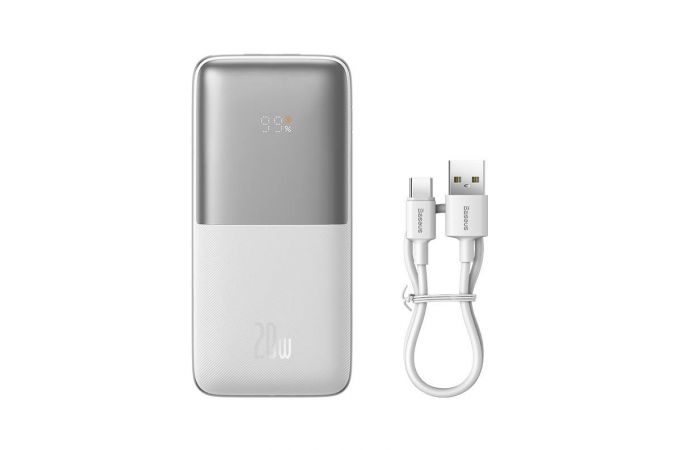 Универсальный дополнительный аккумулятор Power Bank BASEUS Bipow Pro 20W Overseas Edition, 3A, 10000 мАч (белый)