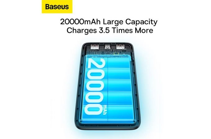 Универсальный дополнительный аккумулятор Power Bank BASEUS Bipow Pro Digital Display Fast Charge 22.5W Overseas Edition, 3A, 20000 мАч (черный)