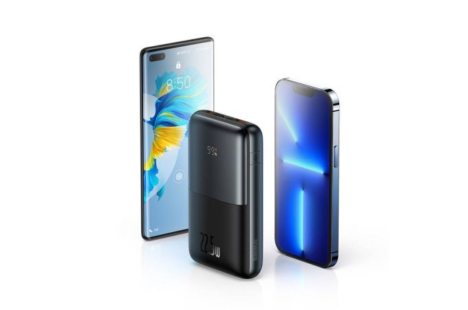 Универсальный дополнительный аккумулятор Power Bank BASEUS Bipow Pro Digital Display Fast Charge 22.5W Overseas Edition, 3A, 20000 мАч (черный)