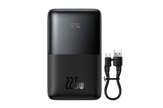 Универсальный дополнительный аккумулятор Power Bank BASEUS Bipow Pro Digital Display Fast Charge 22.5W Overseas Edition, 3A, 20000 мАч (черный)