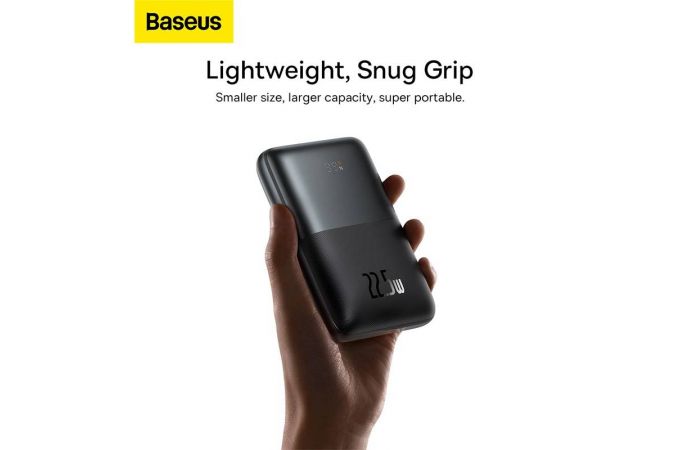 Универсальный дополнительный аккумулятор Power Bank BASEUS Bipow Pro Digital Display Fast Charge 22.5W, 3A, 20000 мАч (черный)