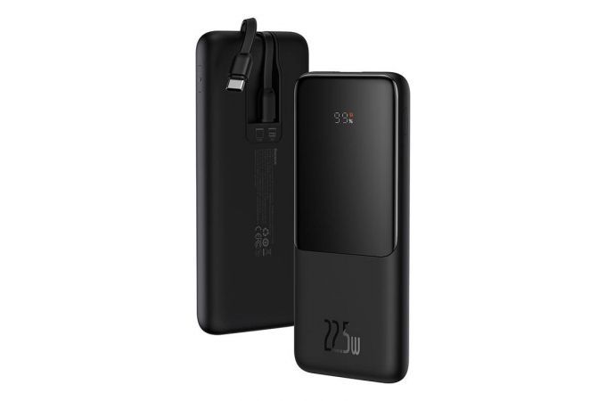 Универсальный дополнительный аккумулятор Power Bank BASEUS Elf Digital Display 22.5W, 2.4A, 10000 мАч (черный)