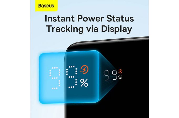 Универсальный дополнительный аккумулятор Power Bank BASEUS Elf Digital Display 22.5W, 2.4A, 10000 мАч (черный)