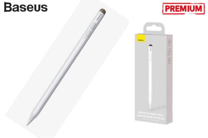 Стилус BASEUS Smooth Writing Capacitive Stylus (Active + Passive version), белый