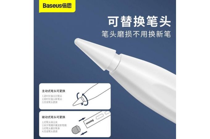 Стилус BASEUS Smooth Writing Capacitive Stylus (Active version), белый