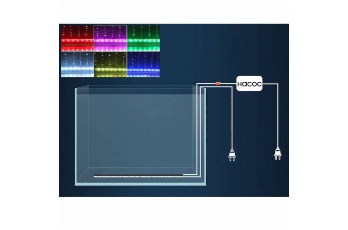 Лампа аквариумная Огонек OG-LDP27 с насосом (RGB, 220В, пузырьки)