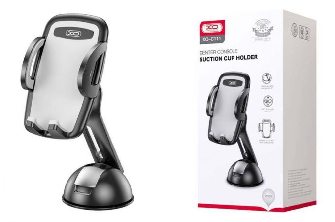 Держатель автомобильный для телефона XO C111 NEW LOGO Car Suction Cup Dashboard Phone Holder (Чёрный)
