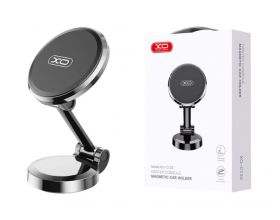 Держатель автомобильный для телефона XO C133 metal magnetic suction 360 ° rotating bracket (equipped with one square and one round iron) (Чёрный)