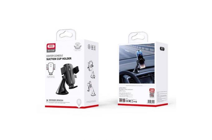 Держатель автомобильный для телефона XO C120 NEW LOGO instrument panel small suction cup holder (Чёрный)