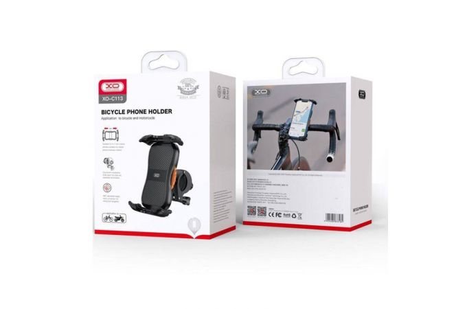 Держатель велосипедный для телефона XO C113 NEW LOGO Bicycle/Motorcycle Phone Holder мото (Чёрный)