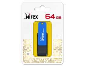 Флешка USB 2.0 Mirex CITY BLUE 64GB (ecopack)