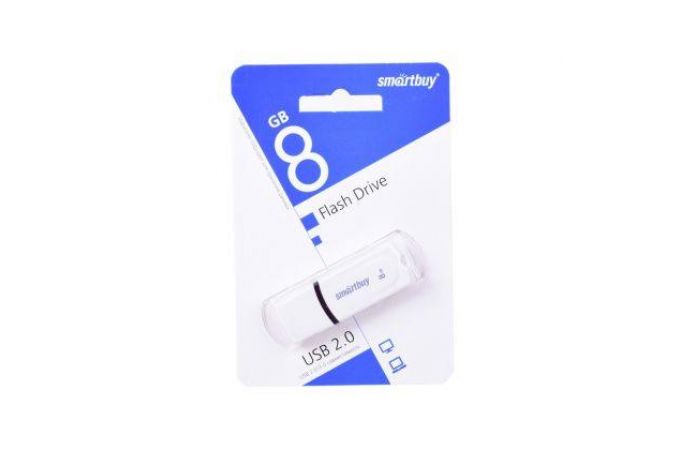 Флешка USB 2.0 Smartbuy 8GB Paean White (SB8GBPN-W)