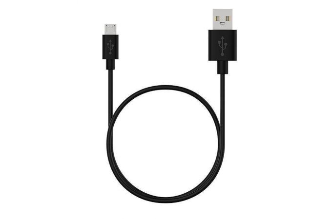 Кабель USB - MicroUSB Maxvi (MC-01 UP) 3A (черный) 1м