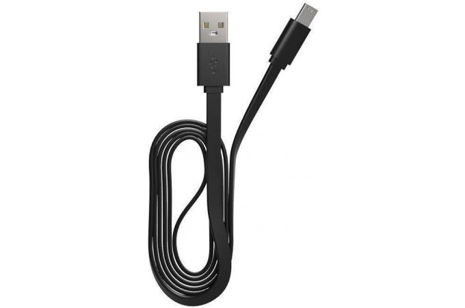 Кабель USB - MicroUSB Maxvi (MC-01F) 2A (черный) 1м