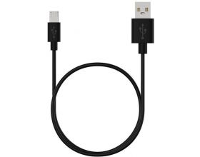 Кабель USB - MicroUSB Maxvi (MC-01L) 2A (черный) 1м