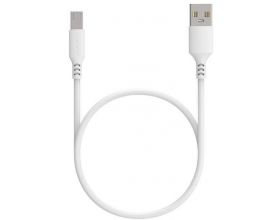 Кабель USB - MicroUSB Maxvi (MC-A01L) 2A (белый) 1м (УДЛИНЕННЫЙ ШТЕКЕР)