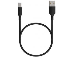 Кабель USB - MicroUSB Maxvi (MC-A01L) 2A (черный) 1м (УДЛИНЕННЫЙ ШТЕКЕР)