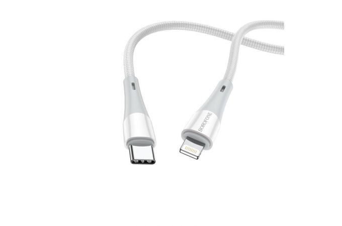 Кабель USB Type-C - Lightning BOROFONE BX60 (белый) 1м