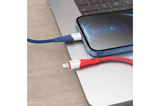 Кабель USB Type-C - Lightning BOROFONE BX60 (белый) 1м