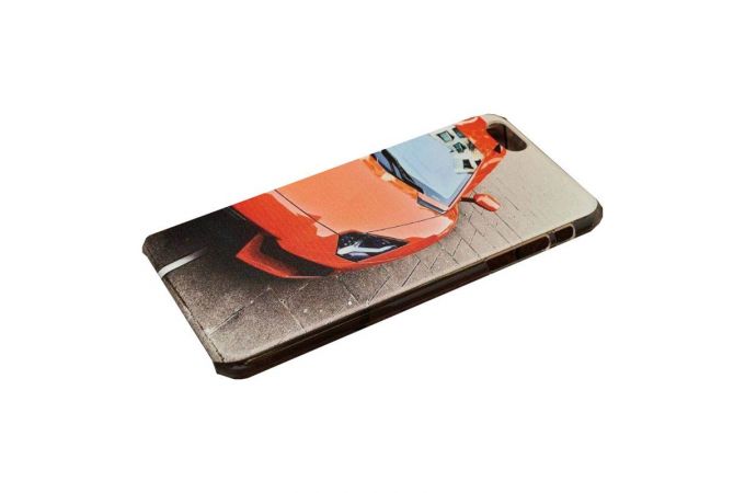 Чехол силиконовый iPhone 6 Plus с рисунком Ferrari (прозрачный)