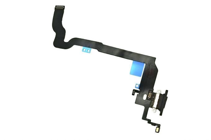 Шлейф для iPhone X с разъемом зарядки (черный) HQ