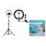 Кольцевая лампа напольная (32 см) для фото и видеосъемки YQ320A  (черный) с пультом управления (без