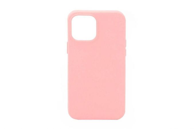 Чехол для iPhone 12 mini (5.4) Silicone Case Soft Touch (бледно-розовый)