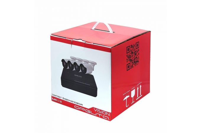 Комплект видеонаблюдения Орбита OT-VNK01 AHD (4 камеры, 1080Р)