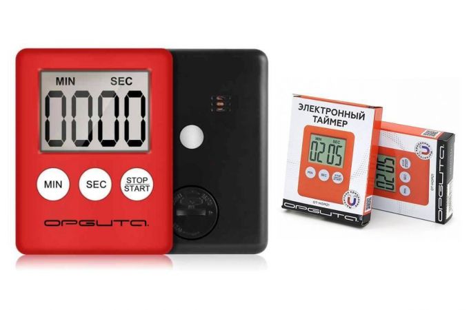 Таймер-секундомер Орбита OT-HOM21 Красный