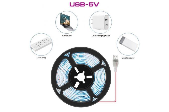 Фито-лента для растений Огонек OG-LDL37 Розовая USB (1м, IP65)