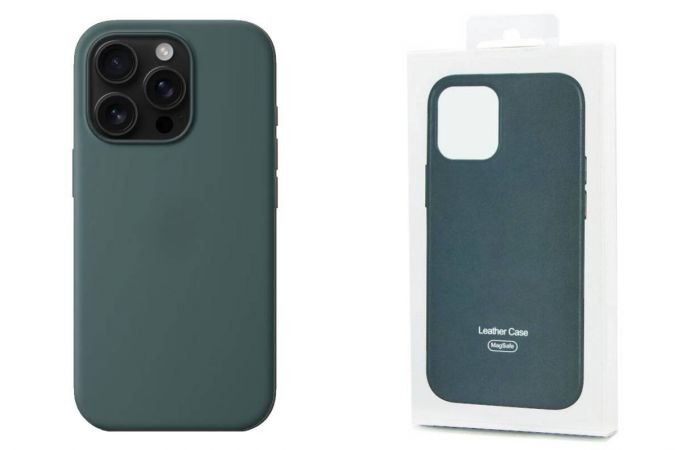 Чехол для iPhone 16 (6,1) Silicone Case Soft Touch MagSafe Lake Green (зеленое озеро)