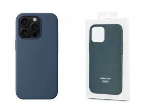 Чехол для iPhone 16 Pro (6,3) Silicone Case Soft Touch MagSafe Denim (деним)