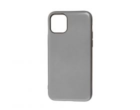 Чехол силиконовый iPhone 11 Pro (5.8) с хромовым контуром (серый)