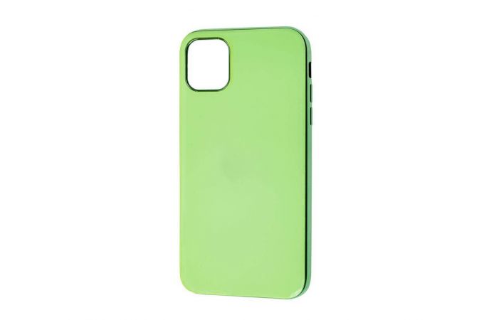 Чехол силиконовый iPhone 11 Pro (5.8) с хромовым контуром (зеленый)