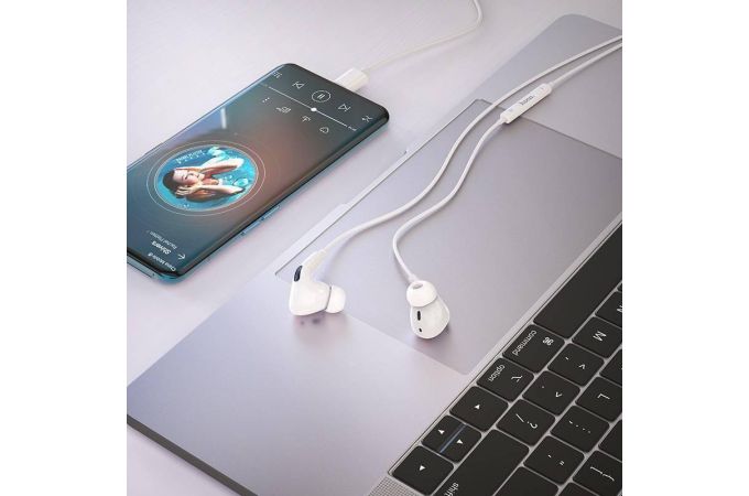 Наушники вакуумные проводные HOCO M1 Pro штекер Type-C (белый)
