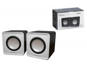 Акустическая система 2.0 Perfeo "WAVE" мощность 2х3Вт (RMS) USB (белый)