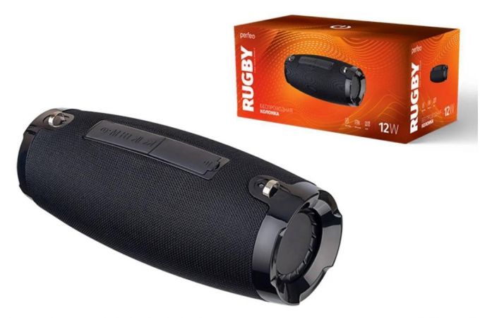 Портативная беспроводная колонка Perfeo "RUGBY" (черный)