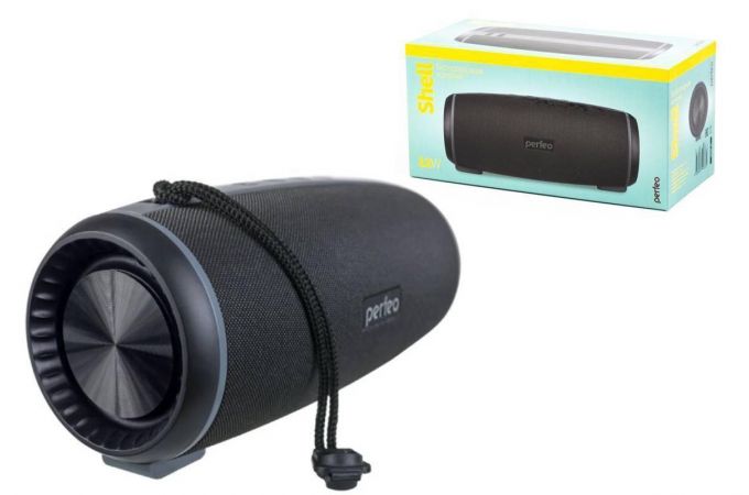 Портативная беспроводная колонка Perfeo "SHELL" мощность 12Вт, 2600mAh, PF_A4333 (черный)