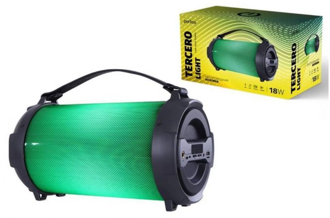 Портативная беспроводная колонка Perfeo "TERCERO LIGHT" с подсветкой (черный)